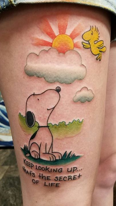 70 Snoopy Tattoo Ideas For Men  Peanuts Pet Beagle Designs