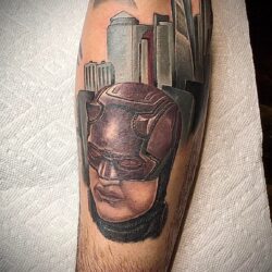 Progress on this marvel themed sleeve by Jonathan Brown