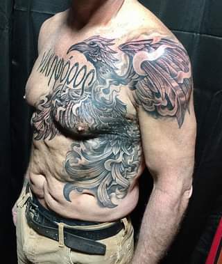 May be an image of one or more people, tattoo and beard